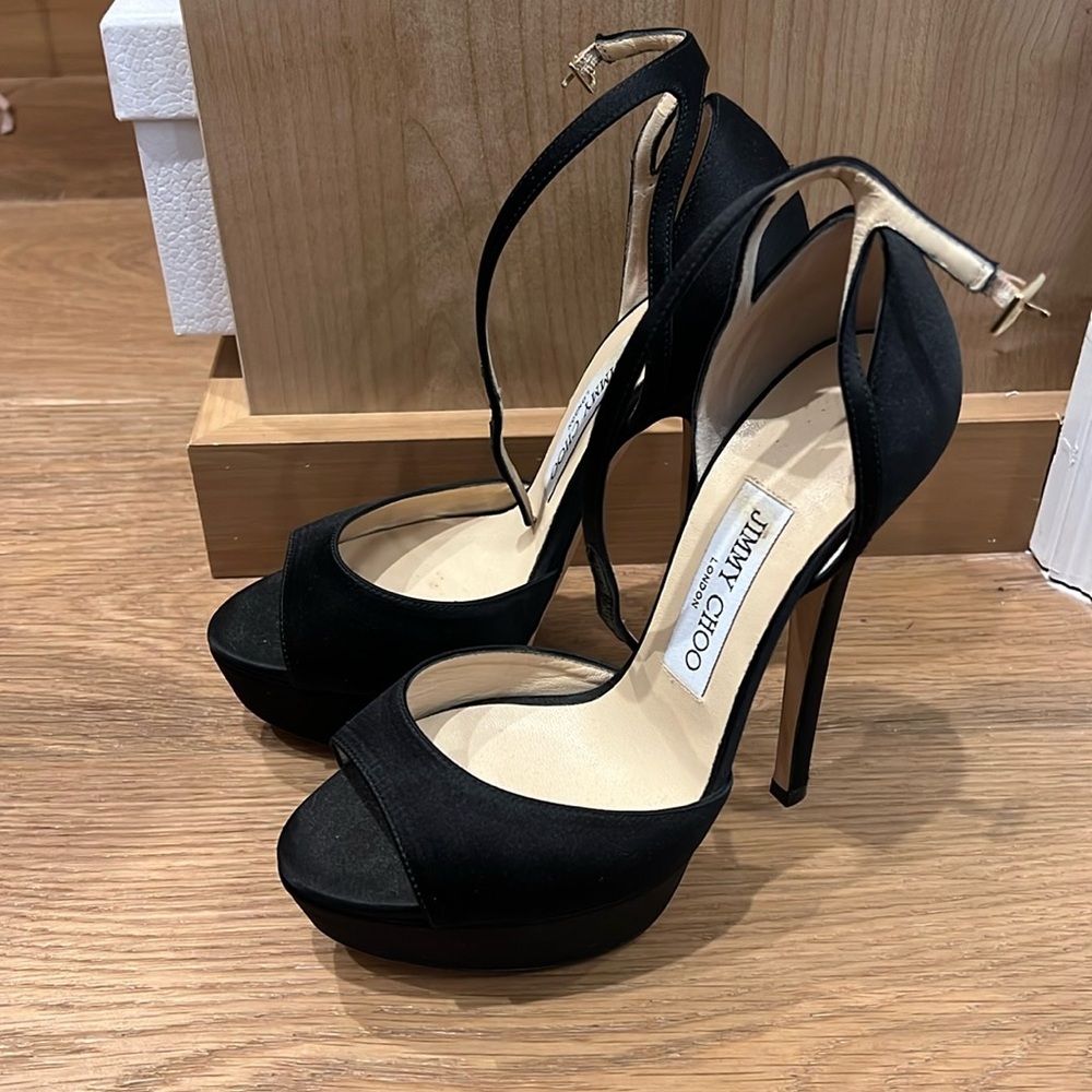 Jimmy Choo Max 150MM Satin Platform Sandals